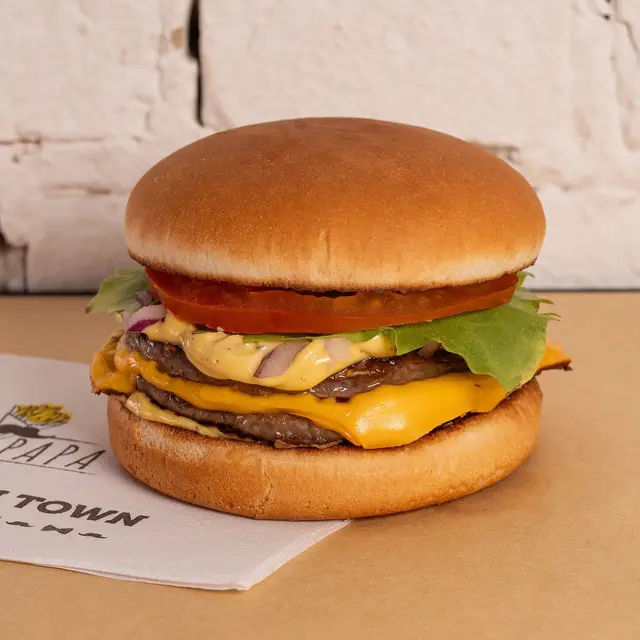 Le Burgerapapa, burger au bœuf Rouge de Famenne